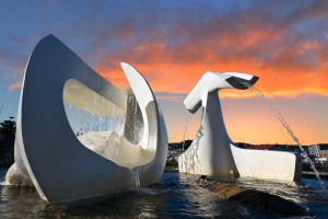 Whales & sky merge using PhotoShop layer mask and alpha channel!