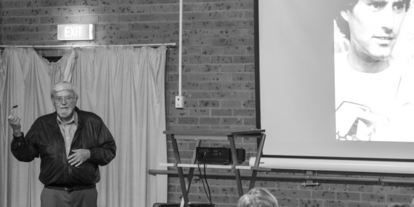 Barry O'Brien at BPC - showing the bent Uri Geller spoon